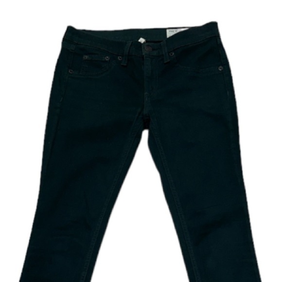 Rag & Bone Legging Faux Front Pockets  Black w/ Greenish Hue Size 25 - Picture 4 of 11